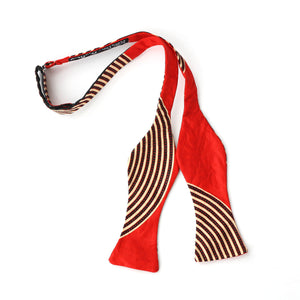 Red Stripe Bow Tie - Angelo Igitego